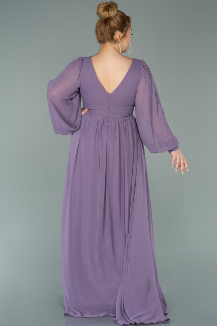 Long Lavender Chiffon Evening Dress ABU1702