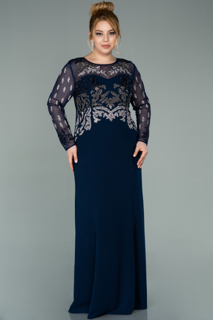 Long Navy Blue Evening Dress ABU2178
