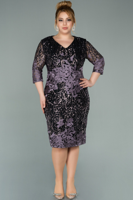 Short  Scaly Plus Size Evening Dress ABK1284