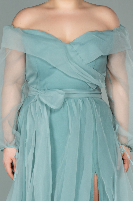Mint Long Engagement Dress ABU1468