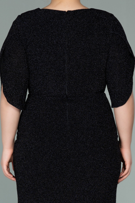 Short Black Plus Size Evening Dress ABK1276