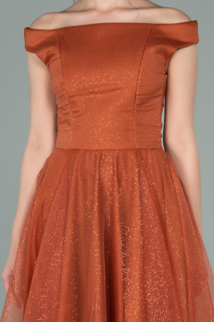 Midi Light Brown Prom Gown ABK1316