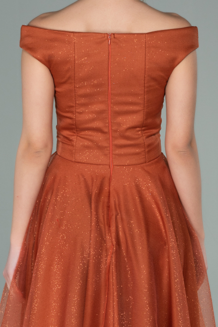 Midi Light Brown Prom Gown ABK1316