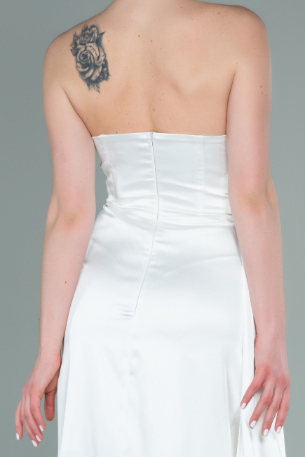 White Mermaid Evening Dress ABU361