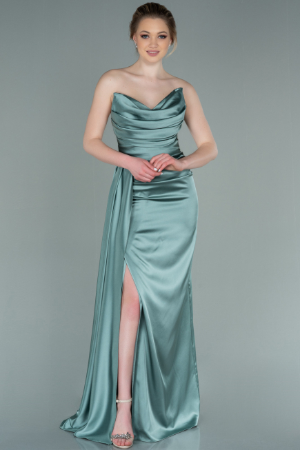 Turquoise Mermaid Evening Dress ABU361