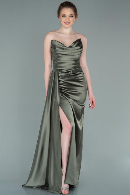 Oil Green Mermaid Evening Dress ABU361