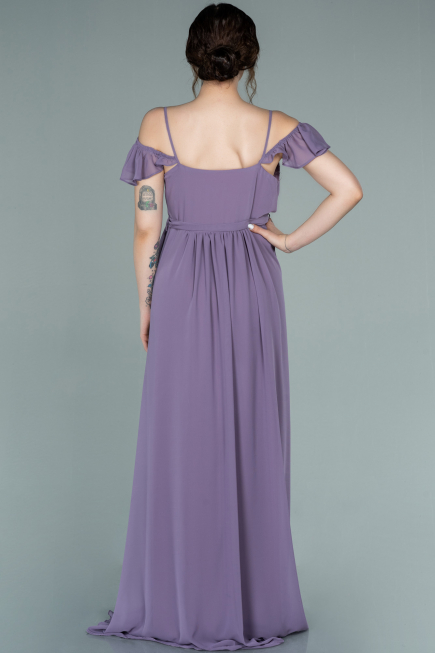 Long Lavender Pregnancy Evening Dress ABU756