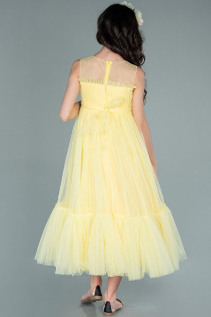 Long Yellow Girl Dress ABU2291