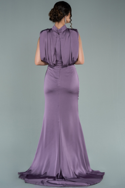 Lavender Long Satin Evening Dress ABU2133