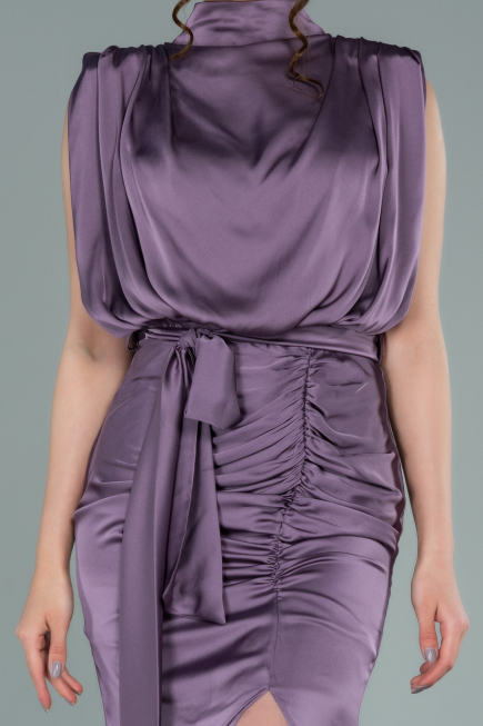Lavender Long Satin Evening Dress ABU2133