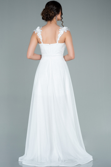 Long White Evening Dress ABU2307