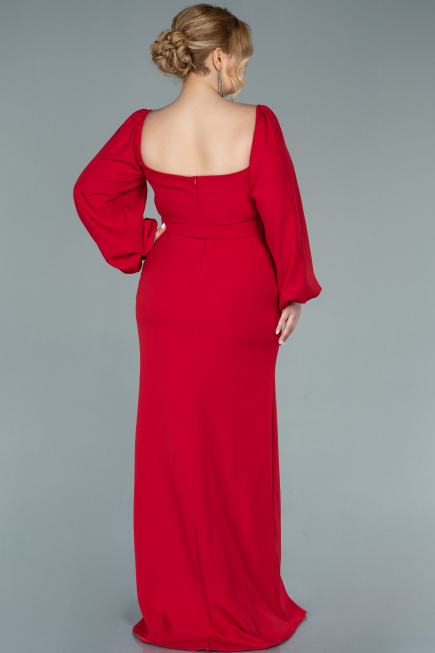 Long Red Plus Size Evening Dress ABU2292
