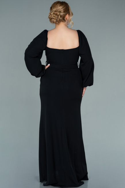 Long Black Plus Size Evening Dress ABU2292