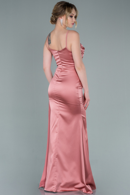 Onion Skin Long Satin Mermaid Evening Dress ABU1894