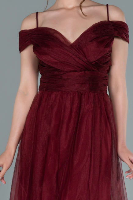 Long Burgundy Evening Dress ABU2336