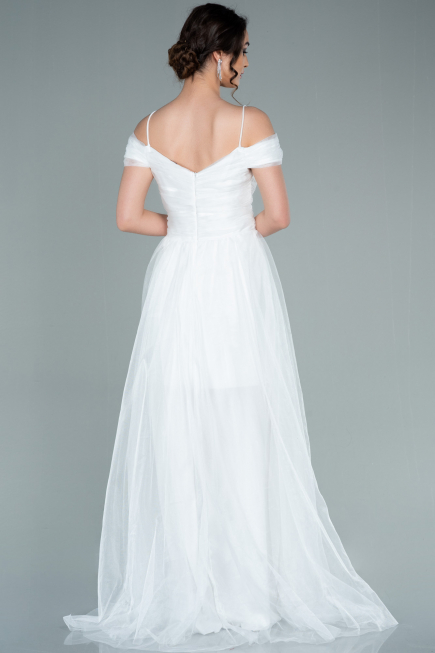 Long White Evening Dress ABU2336