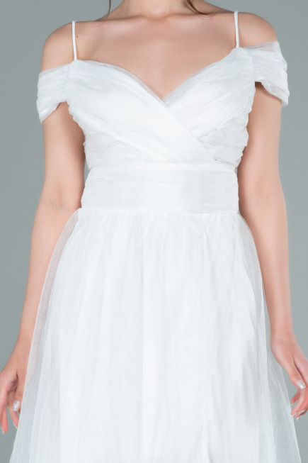 Long White Evening Dress ABU2336