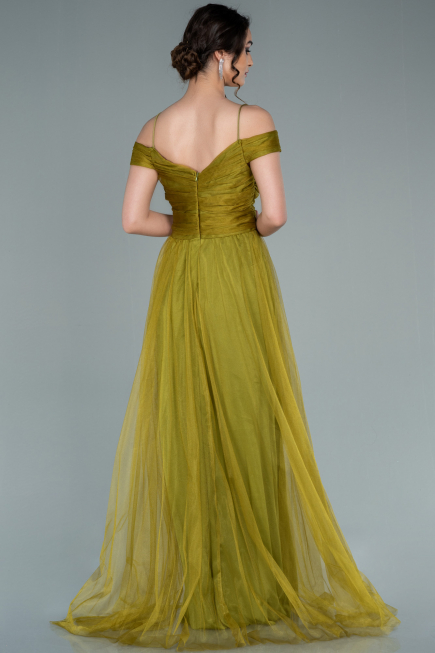 Long Pistachio Green Evening Dress ABU2336