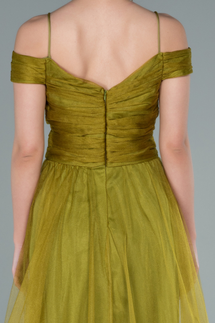 Long Pistachio Green Evening Dress ABU2336