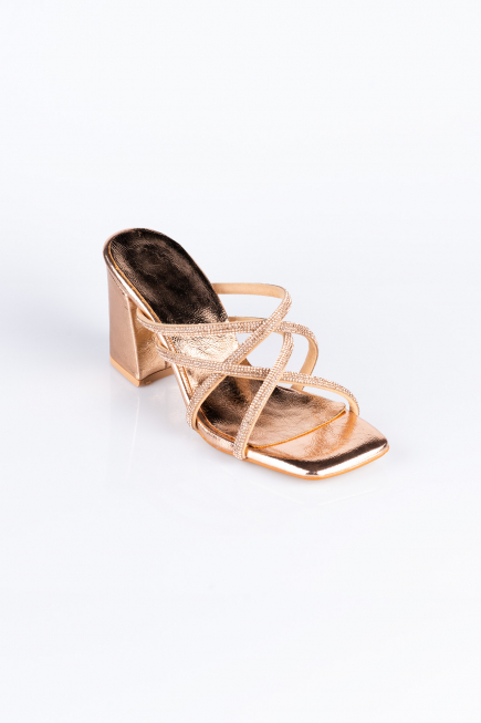 Rose Mirror Evening Heeled Slippers AB1074