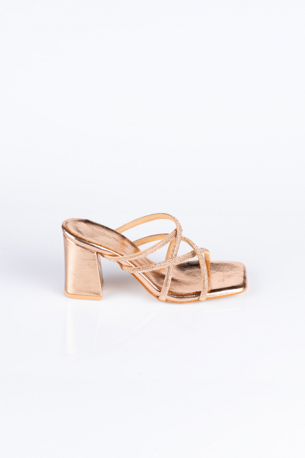 Rose Mirror Evening Heeled Slippers AB1074
