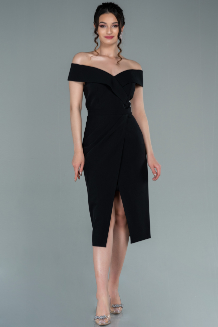 Midi Black Invitation Dress ABK1393