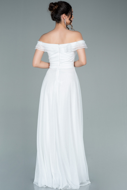 Long White Evening Dress ABU2351