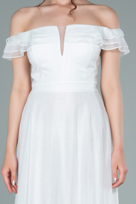 Long White Evening Dress ABU2351