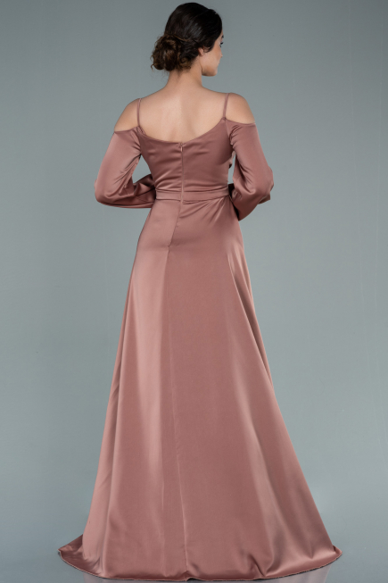 Long Onion Skin Satin Evening Dress ABU2339