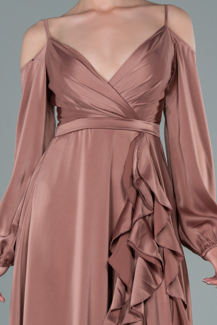 Long Onion Skin Satin Evening Dress ABU2339