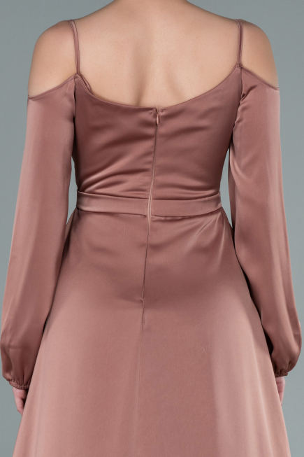 Long Onion Skin Satin Evening Dress ABU2339