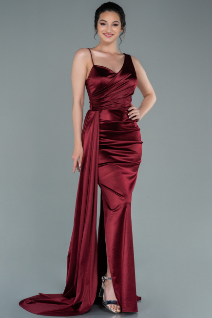 Long Burgundy Prom Gown ABU2373