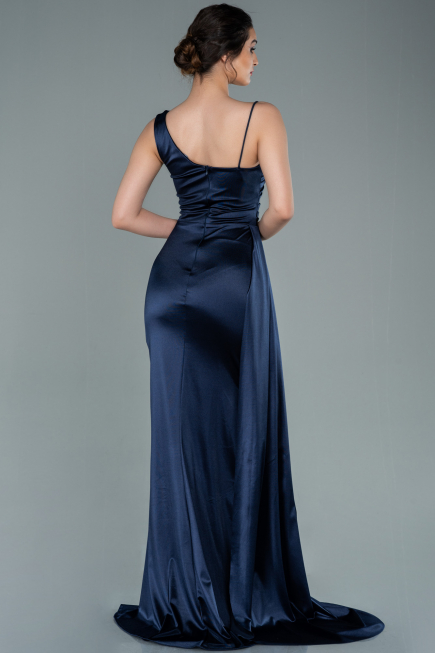 Long Navy Blue Prom Gown ABU2373