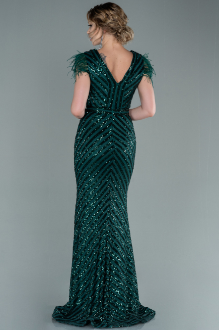 Emerald Green Long Evening Dress ABU881