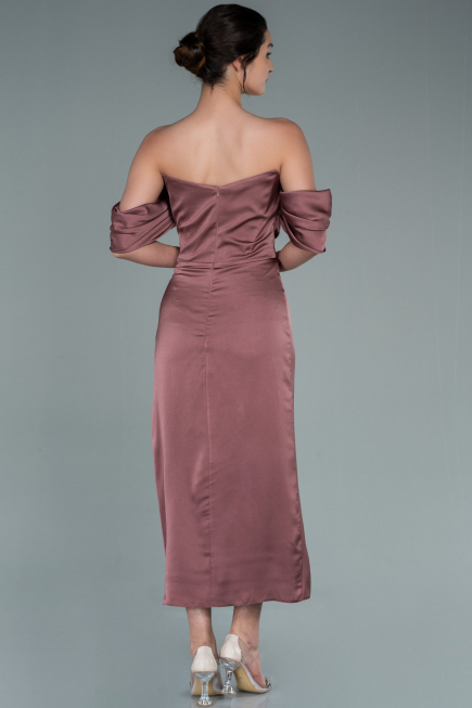 Midi Mink Satin Invitation Dress ABK1404