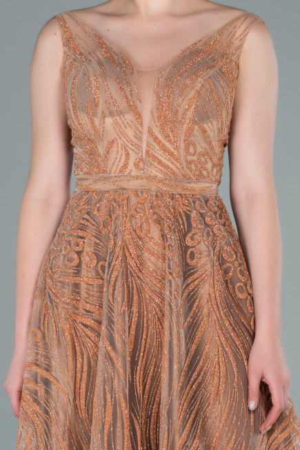 Long Gold Evening Dress ABU2418