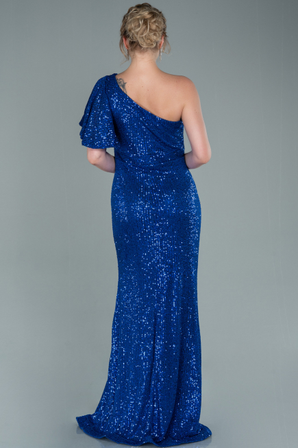 Sax Blue Long Mermaid Evening Dress ABU1891