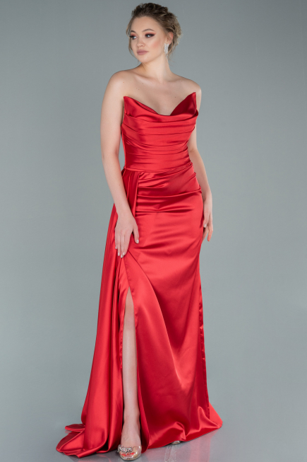 Red Mermaid Evening Dress ABU370