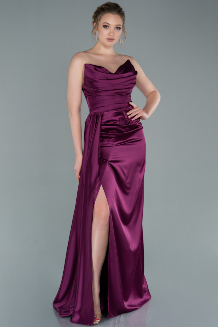 Plum Mermaid Evening Dress ABU370