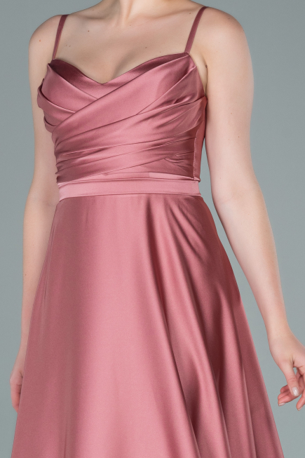 Onion Skin Long Satin Evening Dress ABU1601