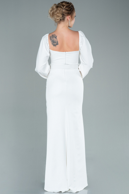Long White Mermaid Evening Dress ABU2280