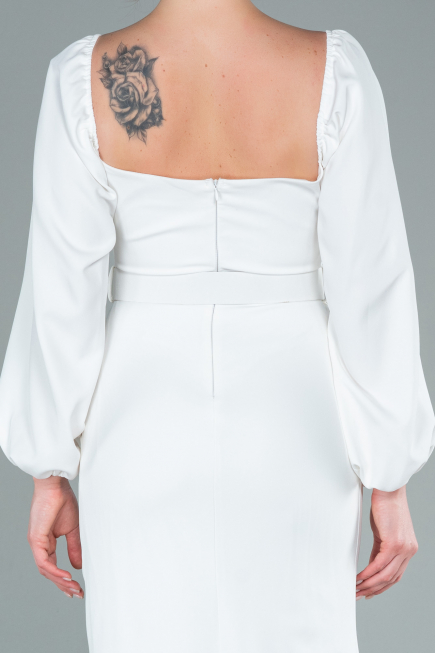 Long White Mermaid Evening Dress ABU2280