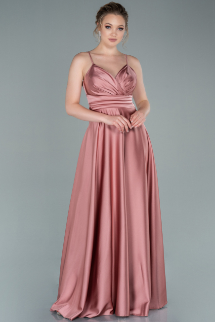 Long Onion Skin Satin Prom Gown ABU2375