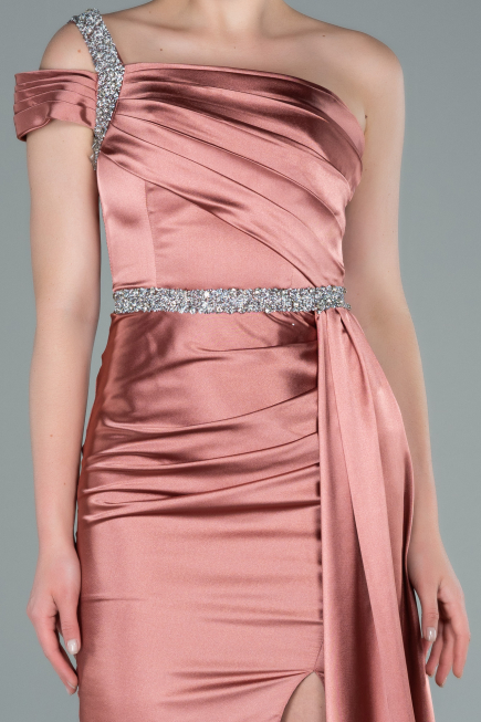 Long Onion Skin Satin Evening Dress ABU2363