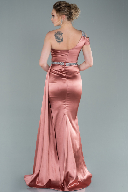 Long Onion Skin Satin Evening Dress ABU2363