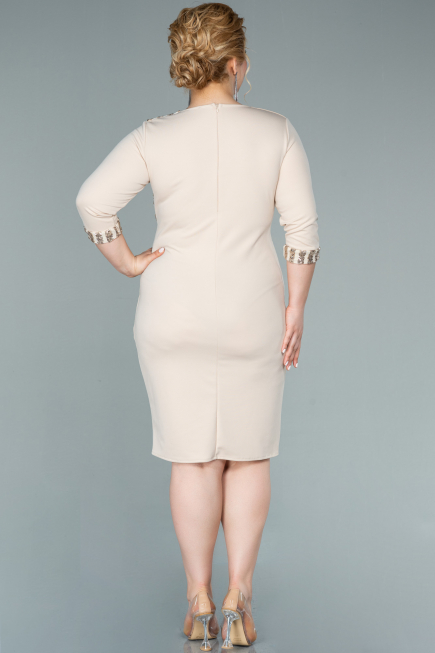 Gold Short Plus Size Evening Dress ABK1325