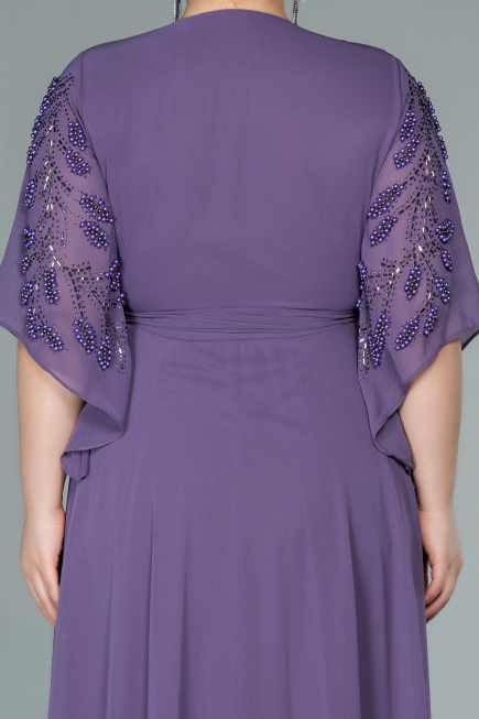 Lila Long Chiffon Plus Size Evening Dress ABU2071
