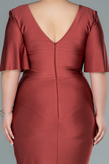 Long Brick Plus Size Evening Dress ABU2441