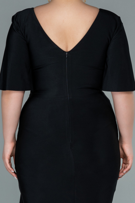 Long Black Plus Size Evening Dress ABU2441
