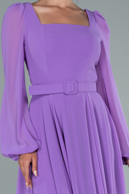 Midi Lila Chiffon Invitation Dress ABK1441